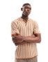 Фото #2 товара Jack & Jones Premium knitted stripe polo in burnt orange