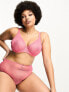 Фото #7 товара Ivory Rose Curve sheer heart mesh high waist brief in pink