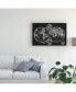 Фото #3 товара Studio W Charcoal World Map Canvas Art - 37" x 49"