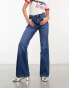 Фото #4 товара Wrangler Barbie co-ord flared jeans in mid blue