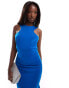 True Violet racer midi dress in blue