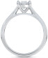 ფოტო #4 პროდუქტის Diamond Oval-Cut Cathedral Solitaire Engagement Ring (5/8 ct. t.w.) in 14k White Gold
