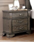 Фото #5 товара Hamilton 29" Solid Wood 3-Drawer Nightstand with Universal Serial Bus Ports