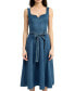 ფოტო #4 პროდუქტის Women's Robin Faux-Suede Tie-Waist Midi Dress