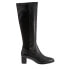 Фото #1 товара Trotters Kirby T2061-001 Womens Black Narrow Leather Knee High Boots 7.5