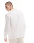 Фото #4 товара Weekday relaxed fit linen blend shirt in off-white