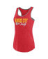 Women's Heather Red Kansas City Chiefs Plus Size Fuel Tank Top