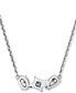 Фото #3 товара Swarovski rhodium-Plated Mixed Crystal Pendant Necklace, 15" + 2-3/4" extender