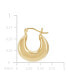 ფოტო #4 პროდუქტის Polished Graduated Chunky Oval Hoop Earrings in 14k Yellow Gold