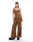 Фото #1 товара Reclaimed Vintage cami jumpsuit in animal print