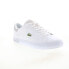 Фото #4 товара Lacoste Powercourt 124 2 SMA Mens White Leather Lifestyle Sneakers Shoes