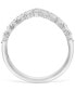 ფოტო #4 პროდუქტის EFFY® Certified Diamond Round & Baguette V-Shaped Ring (1/3 ct. t.w.) in 14k White Gold