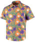 Фото #2 товара Men's Orange Clemson Tigers Floral Button-Up Shirt