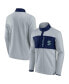 Фото #4 товара Men's Gray, Deep Sea Blue Seattle Kraken Omni Polar Fleece Quarter-Snap Jacket