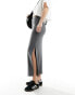 Фото #3 товара COLLUSION ribbed maxi skirt in grey