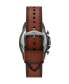 ფოტო #2 პროდუქტის Men's Bronson Chronograph Brown Leather Strap Watch 44mm