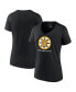 Women's Black Boston Bruins 2024 Stanley Cup Playoffs Breakout V-Neck T-Shirt Черный, L - фото #1