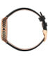 ფოტო #2 პროდუქტის Women's Swiss Diamantissima Black Leather Strap Watch 32mm YA141401