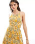 Фото #4 товара Mango tiered floral midi dress in yellow