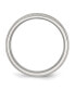 Stainless Steel Brushed Polished Concave 6mm Edge Band Ring