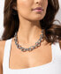 ფოტო #3 პროდუქტის Platinum-Plated Brass Statement Chain Necklace