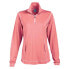 Фото #1 товара Page & Tuttle Coverstitch Heather Mock Neck Pullover Womens Pink Casual Athletic