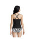 Women's Tie Front Underwire Tankini Swimsuit Top Adjustable Straps