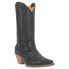 Фото #2 товара Dingo Silver Dollar Rhinestone Round Toe Cowboy Womens Black Casual Boots DI570