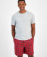 Men's Solid T-Shirt & Woven Plaid Boxer Set, Created for Macys