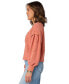 ფოტო #3 პროდუქტის Women's Mineral Washed Embroidered Sweatshirt