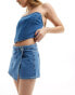 Calvin Klein Jeans wrap skort in mid wash