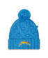 ფოტო #1 პროდუქტის Big Girls Powder Blue Los Angeles Chargers Toasty Cuffed Knit Hat with Pom