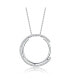 Фото #1 товара Cubic Zirconia Concentric Eternity Pendant Necklace in Sterling Silver