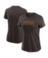 Фото #2 товара Women's Brown San Diego Padres Wordmark T-shirt