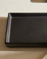 Rectangular earthenware bathroom tray