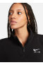 Siyah - Gri - Gümüş Kadın Yuvarlak Yaka Regular Fit Uzun Kollu T-Shirt FB8067-010 W NSW AIR FLC