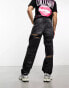Фото #4 товара ASOS DESIGN baggy jeans with shredded detail in black