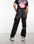 Фото #2 товара ASOS DESIGN baggy jeans with shredded detail in black