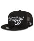 Фото #1 товара Men's Black Washington Nationals Street Trucker 9FIFTY Snapback Hat