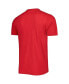 Men's Red Distressed Tampa Bay Buccaneers Team Stripe T-shirt
