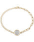Diamond Pavé Disc Two-Chain Link Bracelet (1/4 ct. t.w.) in Gold Vermeil, Created for Macy's