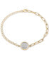 ფოტო #1 პროდუქტის Diamond Pavé Disc Two-Chain Link Bracelet (1/4 ct. t.w.) in Gold Vermeil, Created for Macy's