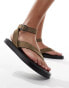 Pull&Bear thong detail sandal in green grün, EU 40 - EU40 - фото #3