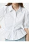 Kadın Kısa Kol Gömlek 4sal60010ıw Beyaz