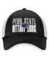 Фото #3 товара Бейсболка трекер Top of the World для мужчин черного и белого цветов с логотипом Penn State Nittany Lions.