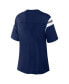 Women's Navy Dallas Cowboys Earned Stripes T-shirt