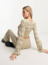 Urban Classics cropped crochet knit in bronze