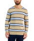 Men's Elevated Striped Long Sleeve Crewneck Sweater, Created for Macy's