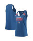 ფოტო #2 პროდუქტის Women's Heather Royal Philadelphia 76Ers Scoop-Neck Racerback Tank Top