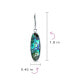 ფოტო #3 პროდუქტის Geometric Iridescent Rainbow Natural Abalone Shell Natural Oval Long Dangle Earrings For Women Teen .925 Sterling Silver Lever Back